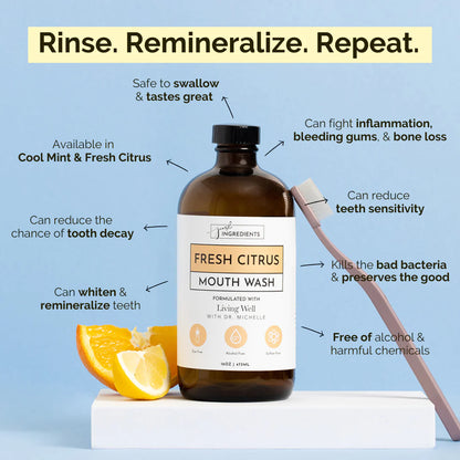 Remineralizing Mouth Wash (Fresh Citrus) - Mindful Essentials