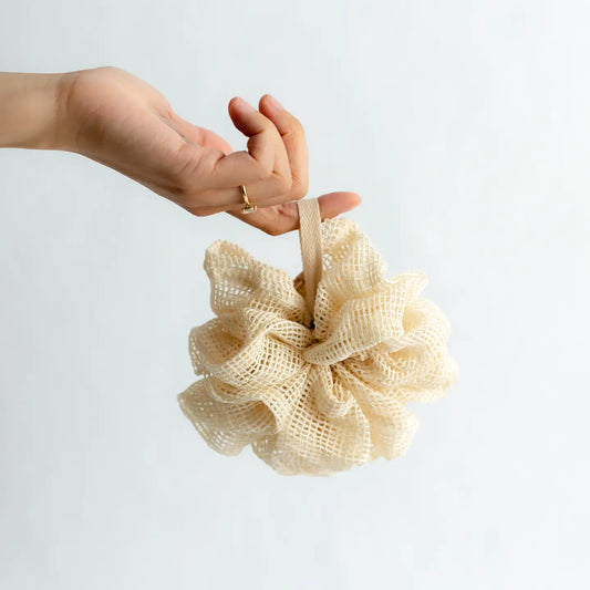 Organic Cotton Shower Pouf | Washable Loofah